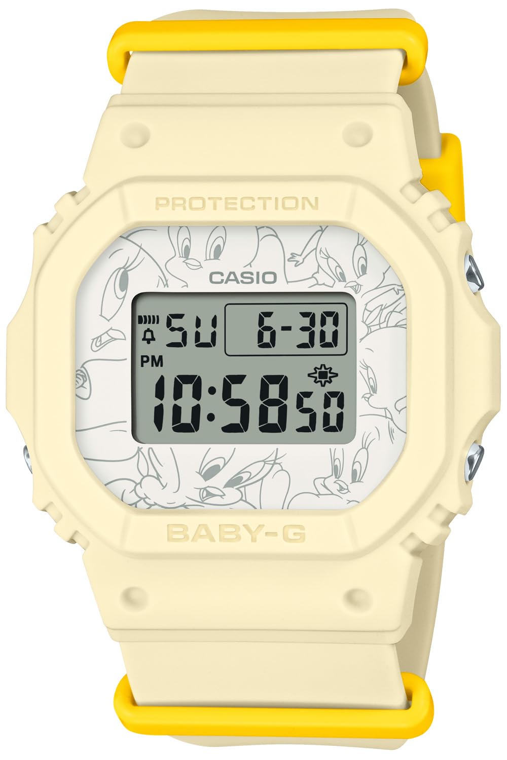 

Часы Baby-G Casio Модель-коллаборация TWEETY Матовый бежевый, BGD-565TW-5JR, Женские,