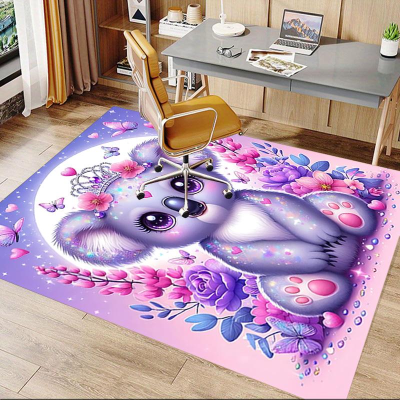 1pc Koala Princess Carpet Office Rug Outdoor Mat Home Decor Area Carpet Festival Gift Office Desk Chair Carpet