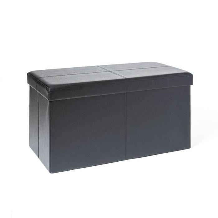Foldable Storage Chest Bench Black - HOMEROKK