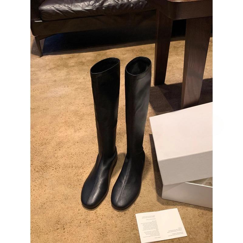 

Нескользящая обувь, Ботинки на эластичной подошве с круглым носком и увеличивающей высоту стелькой, Универсальные высокие ботинки для женщин 40 чёрный