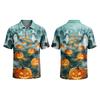 Men's Halloween Printed Short Sleeve Shirt for Party and Daily Wear