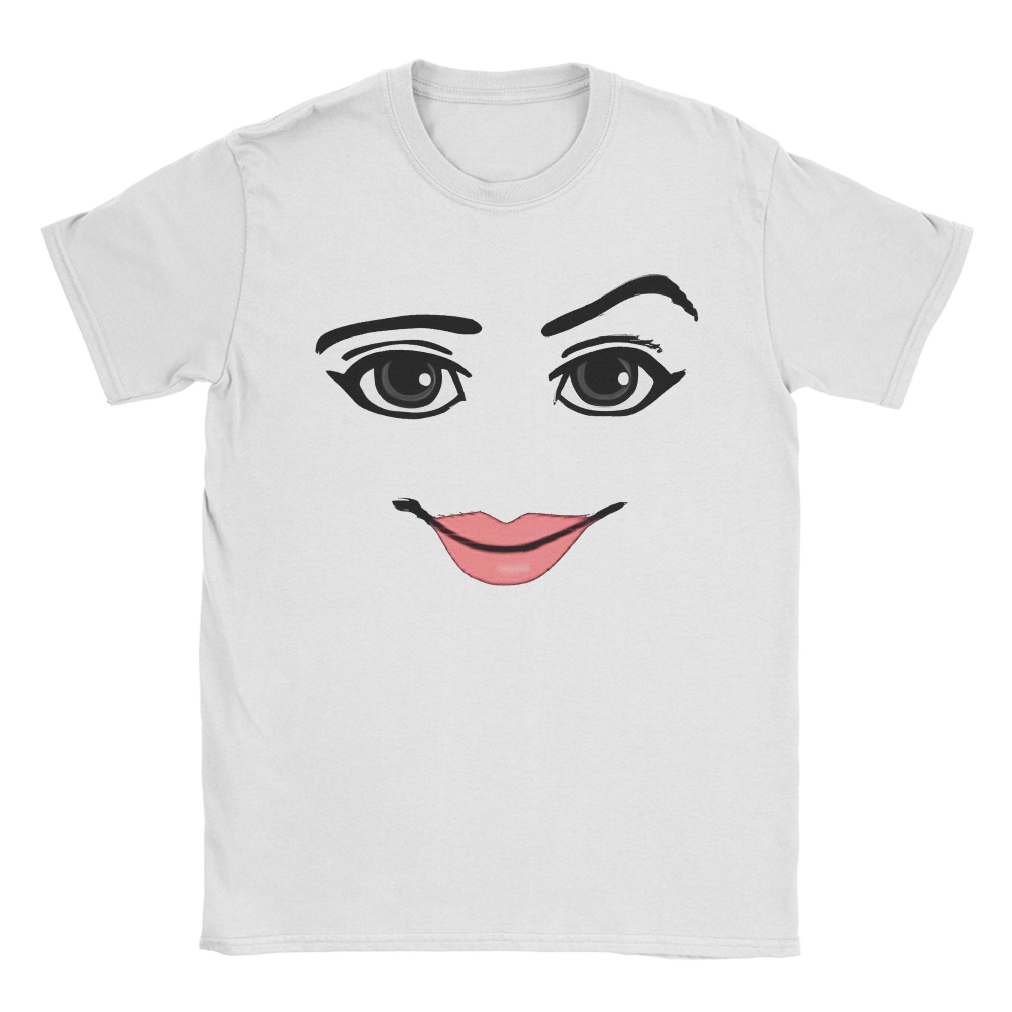 Unisex Unisex TShirts Smile Robot Face Game Casual Pure Cotton Tees Short Sleeve T Shirts Round Neck Clothing Graphic Printed S