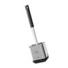 Flexible Flat Silicone Toilet Brush Replacement with Silicone Bristles Steel Wall Mount Holder Bathrooms Cleaning Tool