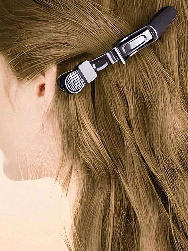 6pcs/Set Pink Salon Crocodile Clips, Plastic Alligator Hair Clips, Seamless Bangs Clips