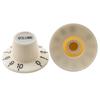 Musiclily Pro Top Hat Knob Sombrero Knob Inch Standard Volume Tone Electric Amp Aged White Guitar/Bass Effector, (2VOL.+2TONE Set)