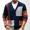 Cárdigans de Punto Trenzado para Hombre de Manga Larga con Cuello en V Botones Ajuste Regular Cárdigan de Punto Acanalado para Hombre Casual Cálido Chaquetas de Punto