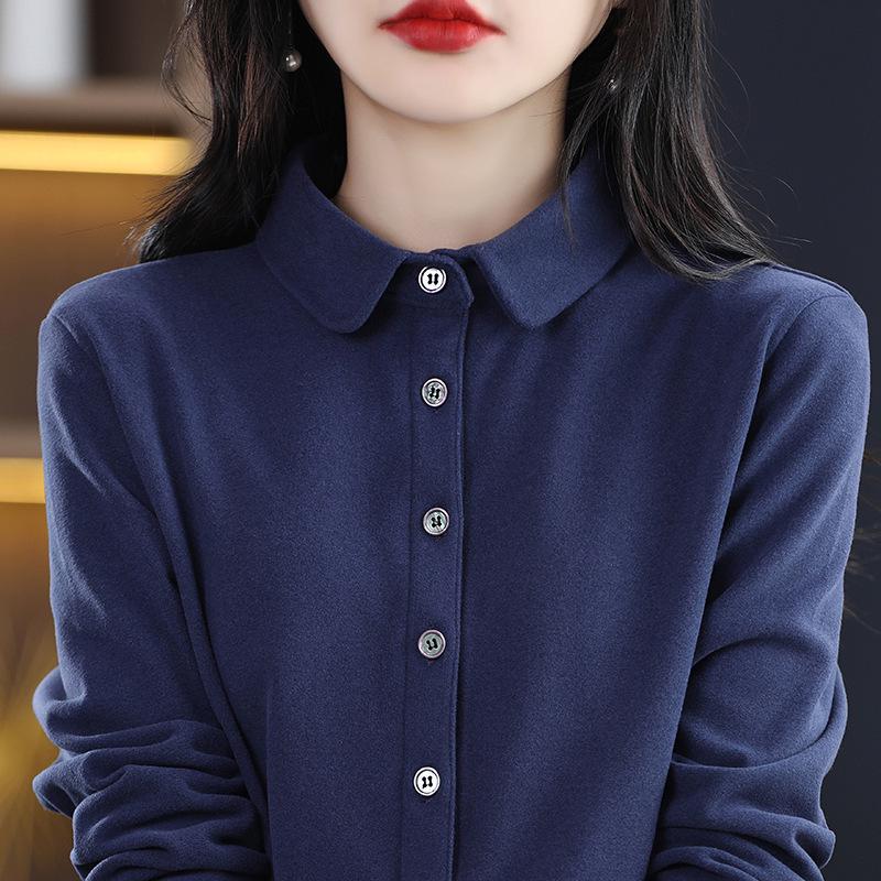 Women's Thickened Double-Sided Velvet Cardigan - Autumn/Winter Warm Brushed Design Shirt