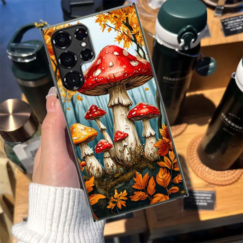 Colorful Mushroom Cases Phone Case for Samsung Galaxy S26 Ultra S25 Edge S24 S23 FE S21 Plus S20 S22 S10 Cover TPU Capa Shell Sh