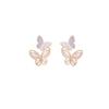 Double Butterfly Ear Clips, Advanced Sense, No Ear Piercings, Exquisite Spring and Summer Fresh Girlish Temperament,mosquito Coil Disc Earrings.
