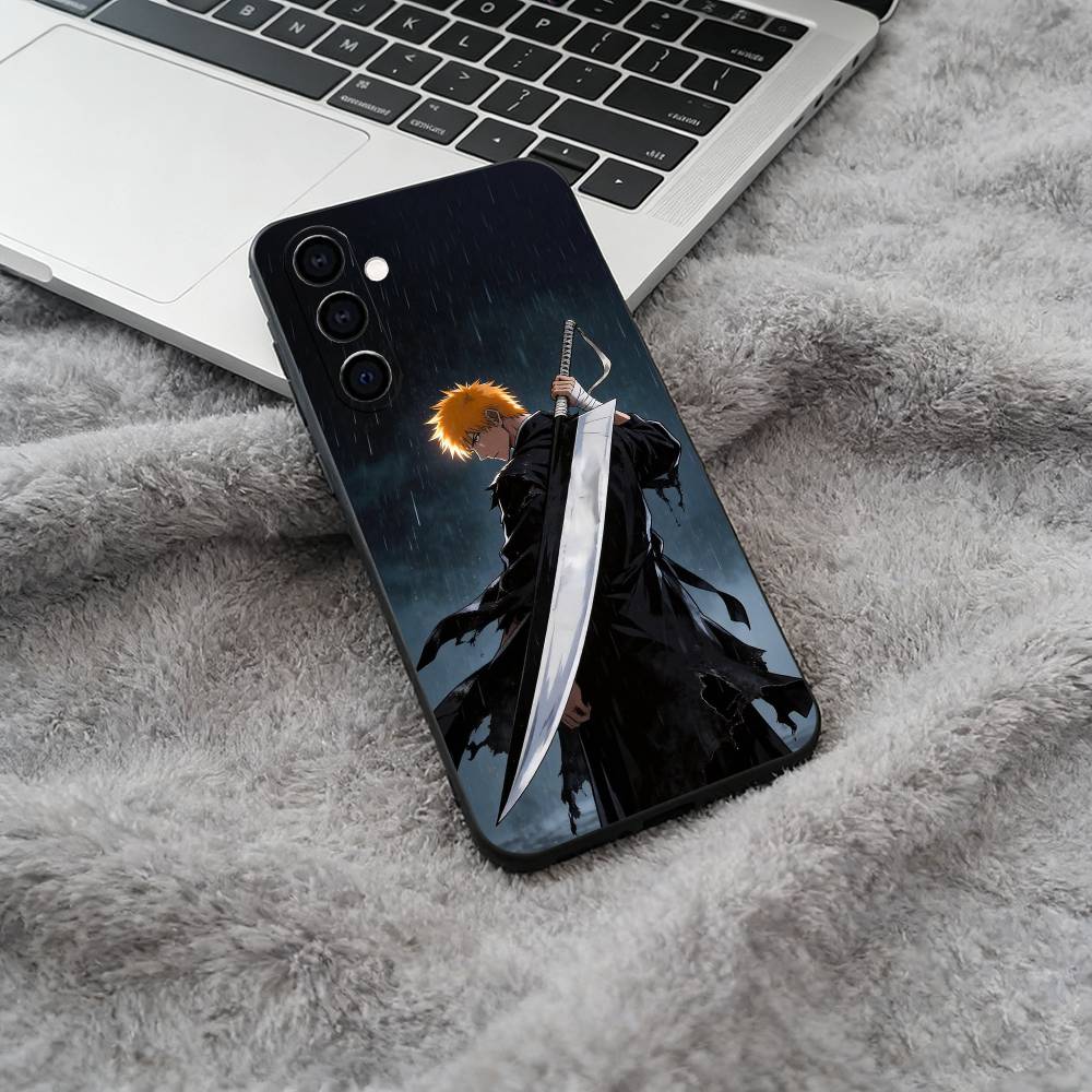 

B-Bleach- anime Ichigo Kurosaki Phone Case For Samsung Galaxy A73,A71 A72,A70,A53,A52,A51,Soft Silicone Black Cover Samsung a714g