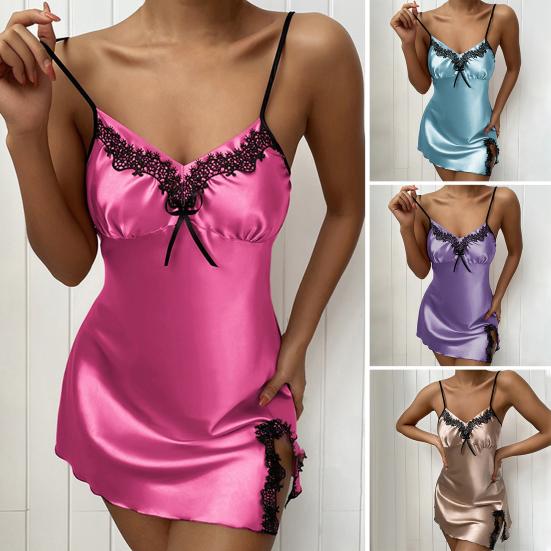 Pyžamo Silky Spaghetti Strap All Match Intimacy Summer Women Sleepwear na noc