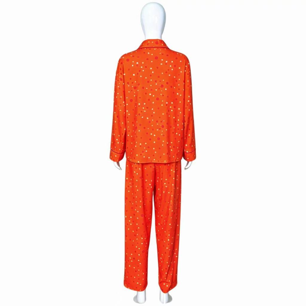 Costume da Cosplay Pigiama a Pois Arancioni per Bambina Coraline per Halloween e Feste