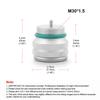 M30×1.5 Fuel Tank Cap Oil Temp Gauge 0-200°C Pointer Dial Meter for Motorcycle Black Silver BX103093