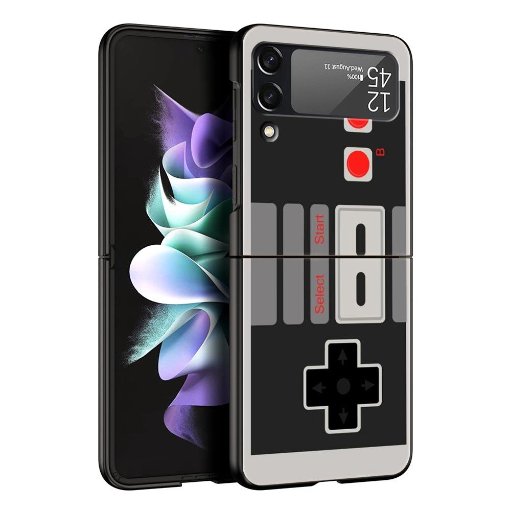 Vintage Tape Camera Gameboy Luxury Gift Phone Case For Samsung Galaxy Z Flip 4 Fold Hard PC Shell For Samsung Z Flip 3 5G Cover
