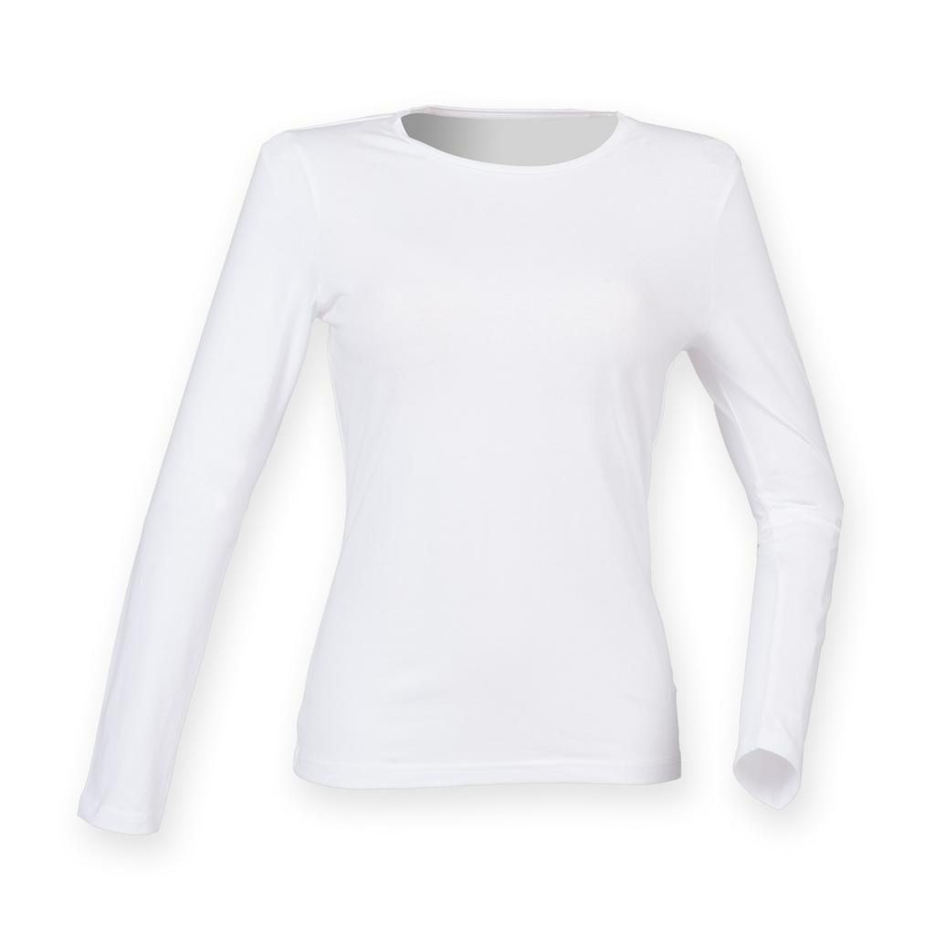 Skinni Fit Womens/Ladies Feel Good Stretch Long Sleeve T-Shirt