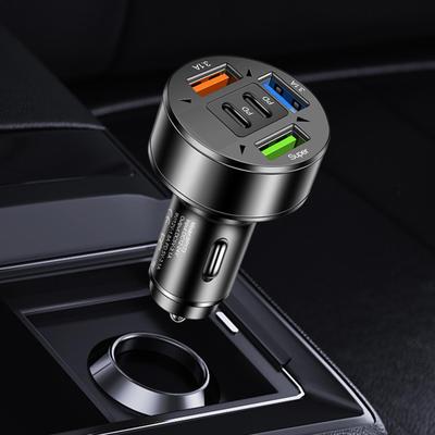 Super Szybka Wieloportowa Ładowarka Samochodowa z PD USB Typu C, Adapter Szybkiego Ładowania 100W do Telefonu, Tabletu, Niezbędne Akcesorium w Podróży Rodzinnej
