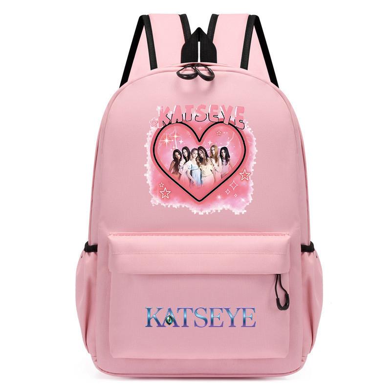 

60123-7 Boys Girls KATSEYE Printed Backpack Student School Lightweigt Waterproof Small Bag