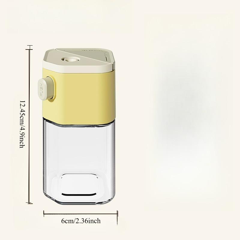 Dual-purpose quantitative salt tank kitchen press seasoning bottle moisture-proof salt-spreading square double-mouth bottle