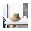 (Black) Women Fisherman Hat Japanese Style Anti-UV Drawstring Adjustable Head Circumstance Sun Hat Daily Headwear