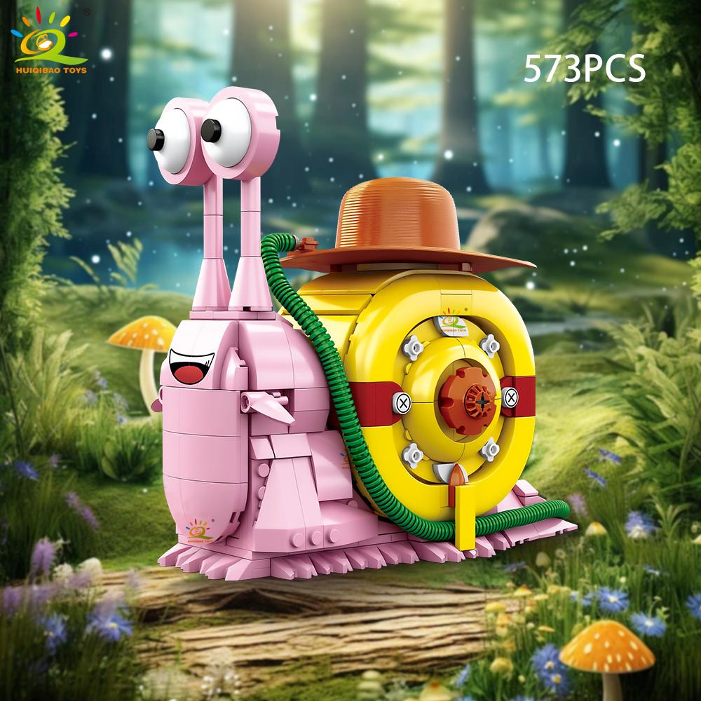Non-Toxic Moc Snail Insect Model Building Block Phone Bug Series Bricks Set Construction Toy For Children Desk Home Decoration