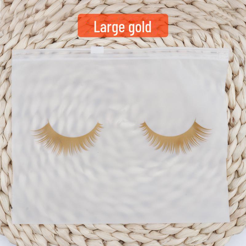 EVA Eyelash Frosted Ziplock Cosmetic Storage Bag
