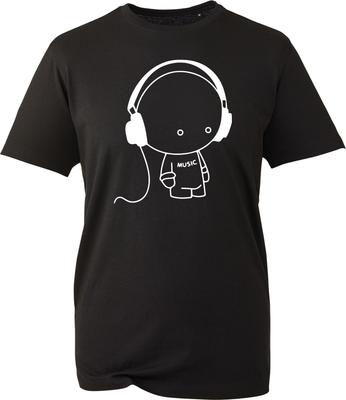 Music Character T Shirt Unisexs Funny Headphones Graphic Tee DJ Audio Gamer Top New
