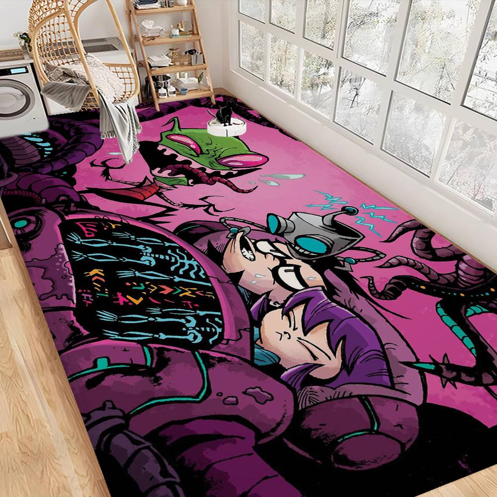 Invader Zim Hippie Bathroom Mat Anti-slip Absorb Water Long Strip Cushion Bedroon Mat Hotel Decor Mat