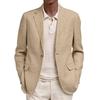 Men's  Jacket Lightweight Casual Sport Coats Soild Color One Button Suit Jacket With Pockets