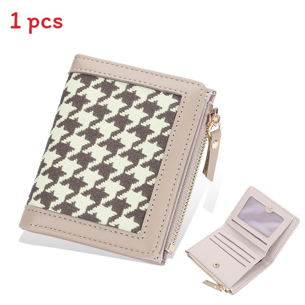 Simple Thousand Bird Pattern Women Casual Square Short Wallet For Daily Use