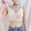 Women's Underwear Ultra Thin Large Size Lace Bra No Rims Gathering Anti-sagging Solid Color Bra