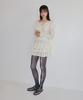 RONRON Ruffle Skashi Knit Blouse Ivory