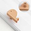Punch-free Sticky Wooden Handle Children's Room Cartoon Cabinet Door Cabinet Drawer Single Hole Solid Wood Handle.