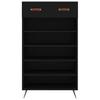 Shoe Cabinet Black 60 X 35 X 105 Cm Particleboard