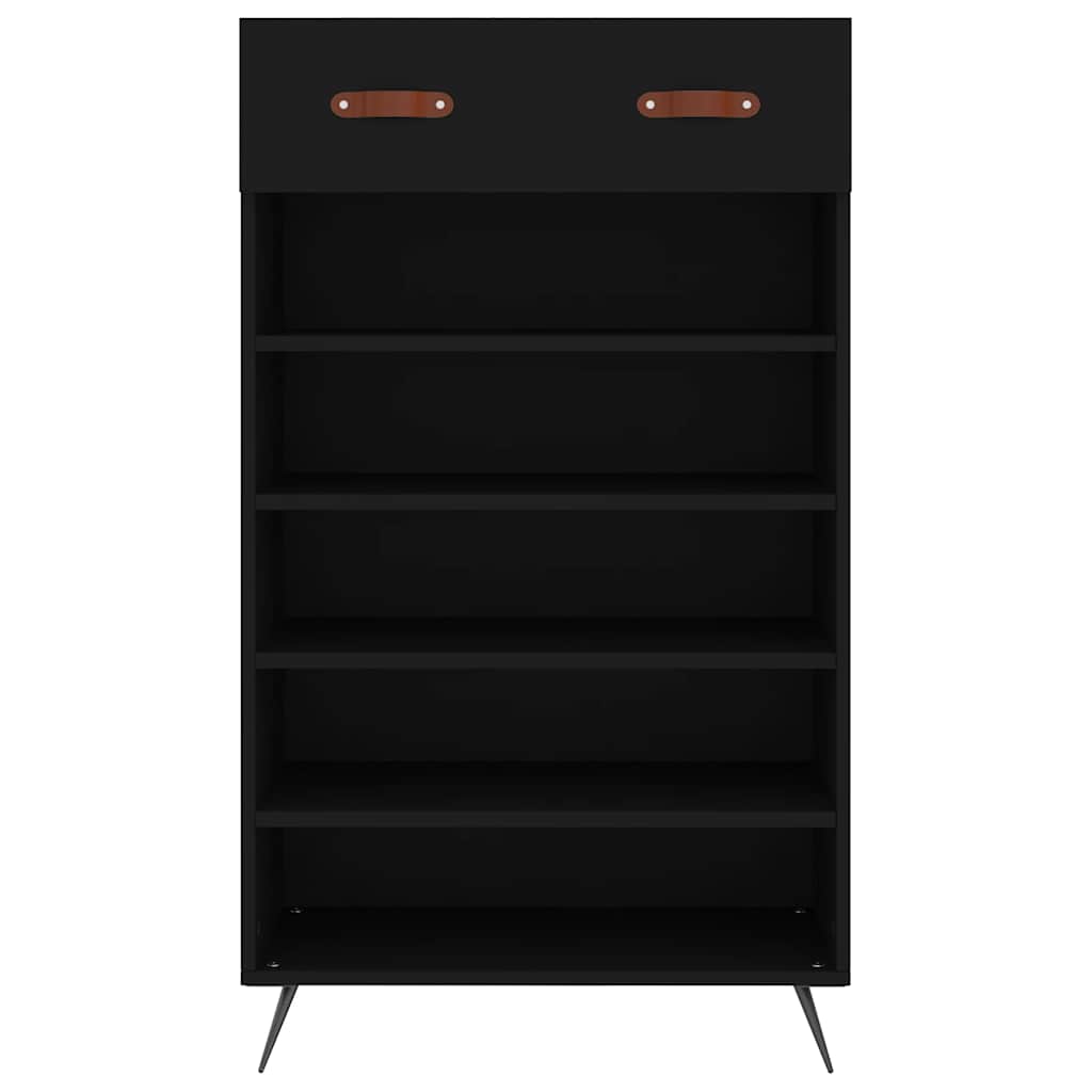 Shoe Cabinet Black 60 X 35 X 105 Cm Particleboard