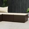Day and Night - Day and Night Garden Footstool with Cushions 2 Pcs Brown Synthetic Rattan