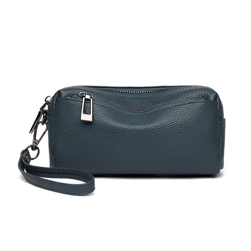 

Ретро женская сумка, сумка для мобильного телефона, новая модная повседневная нишевая одноплечевая сумка кроссбоди, клатч из коровьей кожи высшего слоя синий