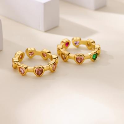 Różowe Pierścionki Serce z Cyrkoniami Dla Kobiet Stal Nierdzewna Elegancki Pierścionek dla Pary Biżuteria Ślubna Prezent Bijoux Femme Darmowa Dostawa