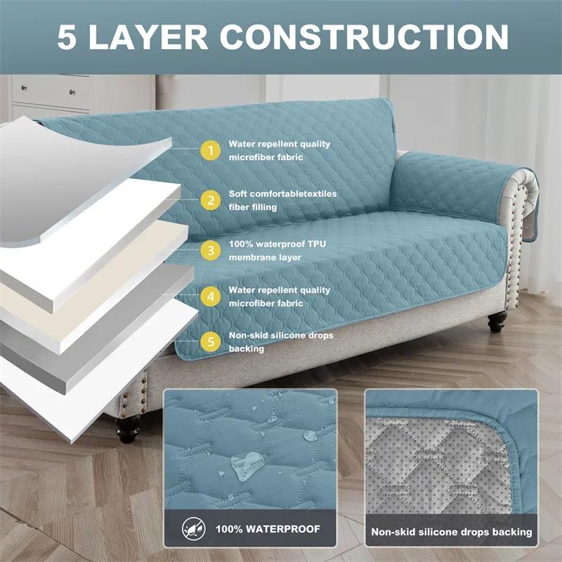 1 2 3 4 Seater Water Proof Sofa Cover Pet Dog Cat Kids Sofa Mat Couch Slipcovers for Living Room Armchair Furniture Covers Home