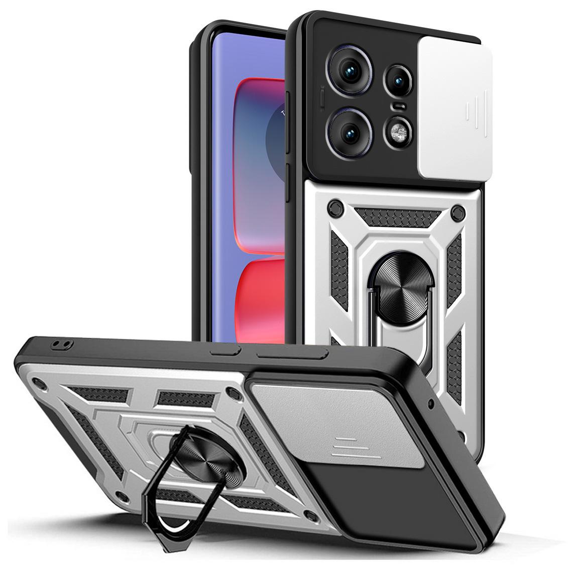 

Защитный чехол для камеры со слайд-объективом для Moto Edge 50 Pro Edge 40 Neo 40 X40 Edge 2023 Edge 30 Ultra Neo 20 Lite Fusion Hybrid с магнитным кольцом-держателем For Moto Edge 20 серебряный