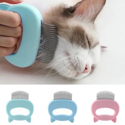 2-in-1 Cat Ear Comb and Deshedding Brush for Gentle and Effective Pet Grooming and Hair Removal Dual Function Pet Grooming Tool