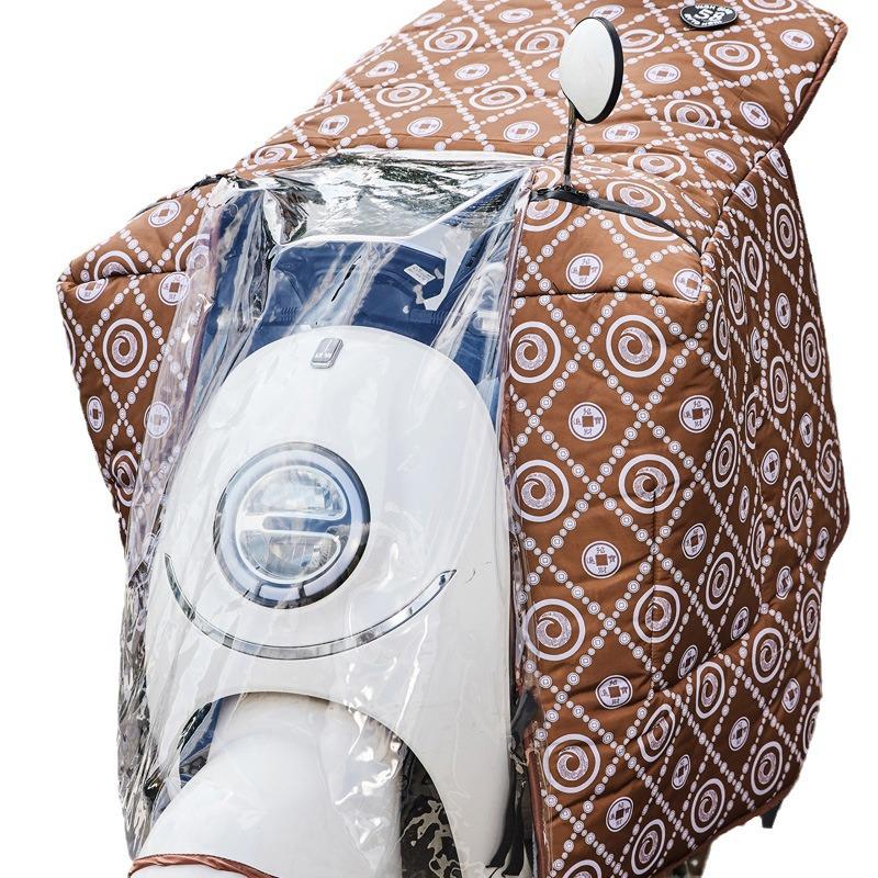 Winter Windproof Waterproof Fleece-Lined Scooter Windshield Cover