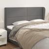 VidaXL Headboard with Ears Grey 183x23x118-128 Cm Faux Leather3117922