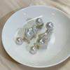 Brilliant Wind and Sea Chen Jiahui Same Earrings Natural Baroque Pearl Stud Earrings Temperament Earrings Silver Needles