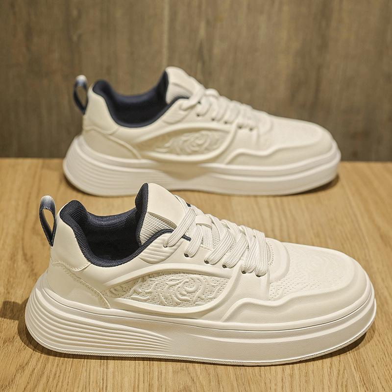 Men's Spring New Breathable Low Cut Thick Soled Trendy Versatile Board Shoes Men's Height Increasing Casual Fashion Trendy Shoes