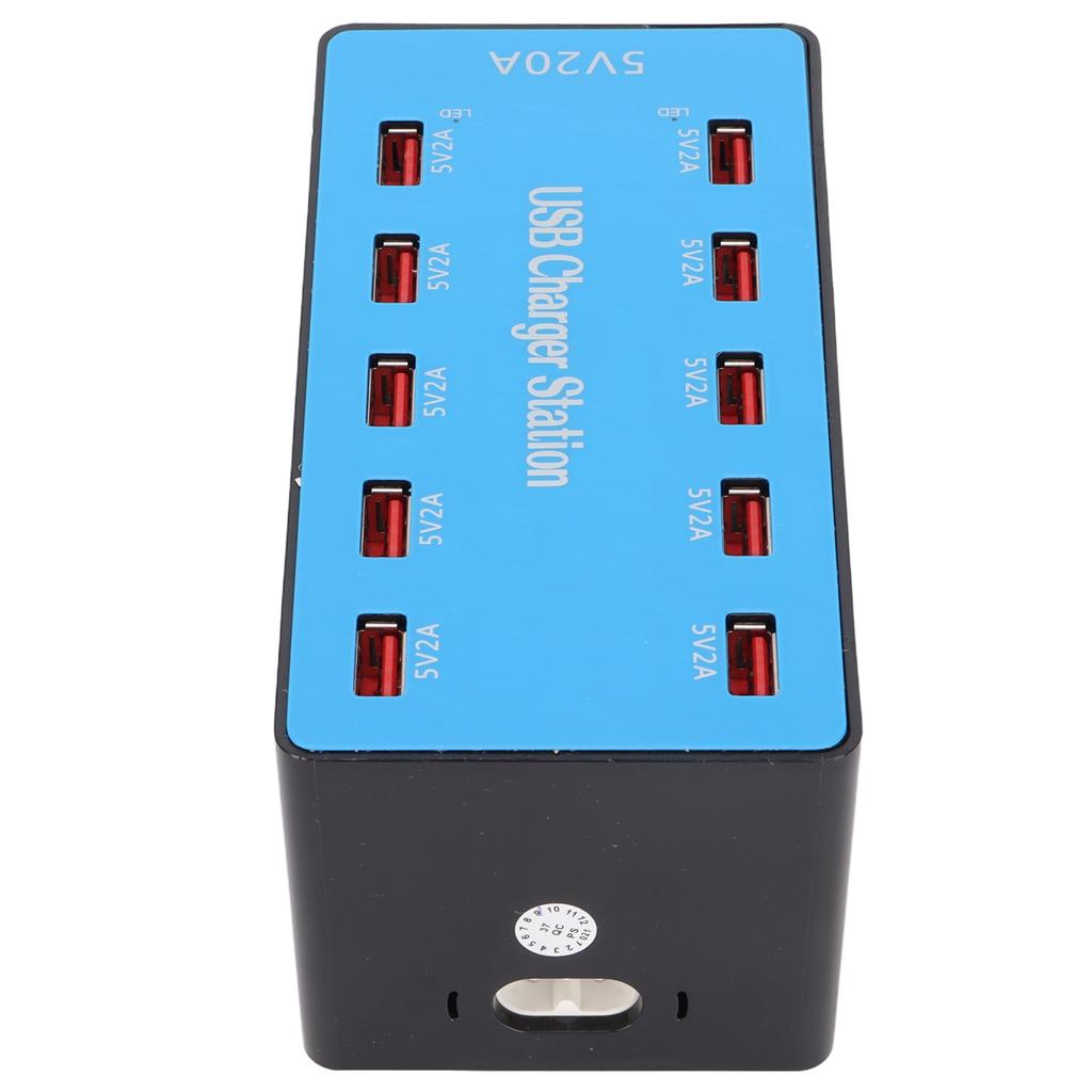WLXA5B 10 Ports USB Charger Station 100W Multiport Smart USB Fast Charging Hub