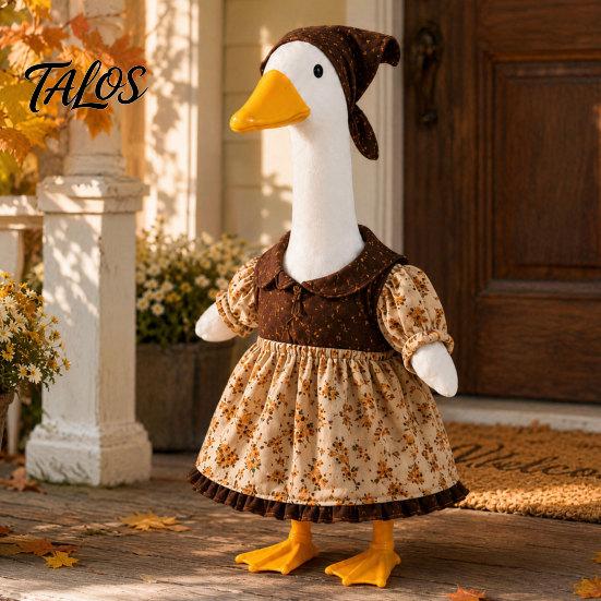 Talos Thanksgiving Porch Goose Outfit, Autumn Dress with Head Scarf for 23 Inch Statue, Outdoor Garden Yard Decor