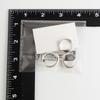 Eye Catching Gold/Silver Tone Rings Set Unique Bendable Rings Jewelry Set Liquid Lava Shaped Rings for Fashion Lovers