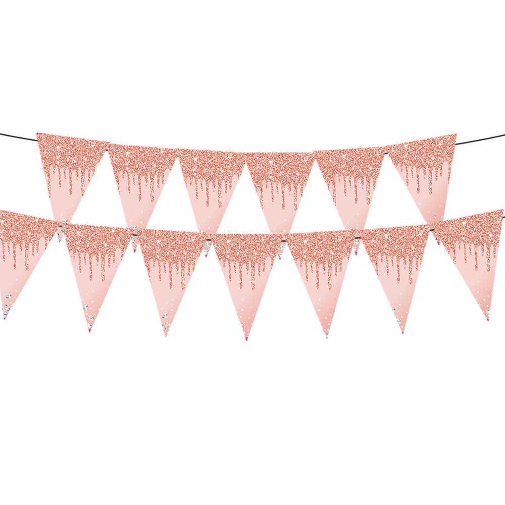 Pink Diamond Sequin Tableware Set: Birthday & Wedding Party Essentials