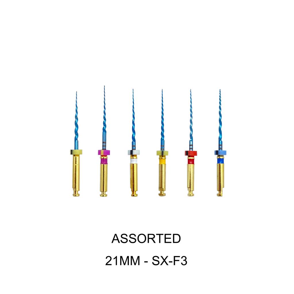 6Pcs Dental Heat Activated Canal Root Files Super File Bluesx-F3 25Mm Dentist Tools Can Bend For Preparing Root Canal Treatment