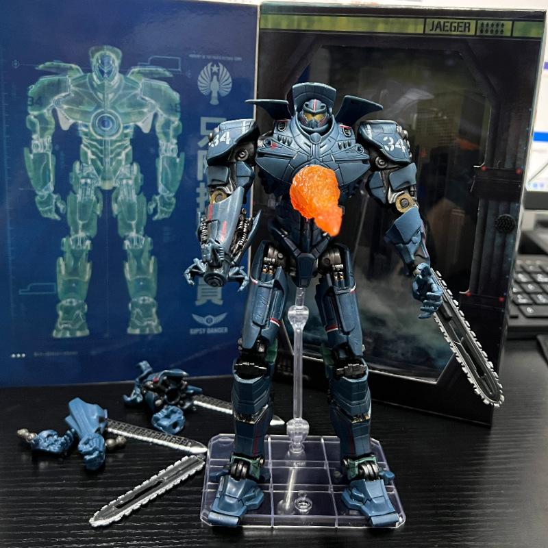 Pacific Rim Gipsy Avenger 2nd Gen Light Mecha Ultra Articulated Action Figure LED Glowing Robot Desktop Ornament Movie Collectib